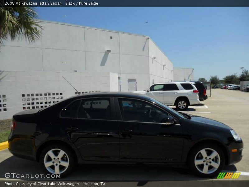 Black / Pure Beige 2008 Volkswagen Jetta S Sedan