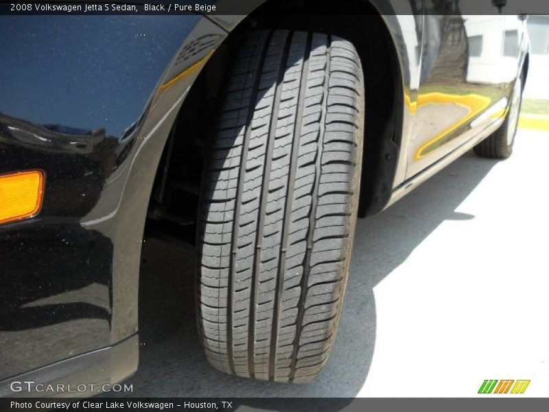 Black / Pure Beige 2008 Volkswagen Jetta S Sedan