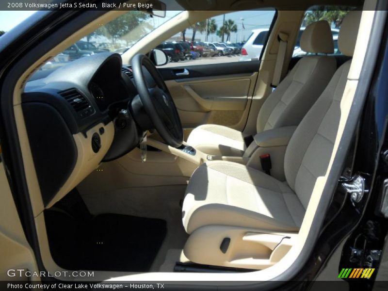 Black / Pure Beige 2008 Volkswagen Jetta S Sedan