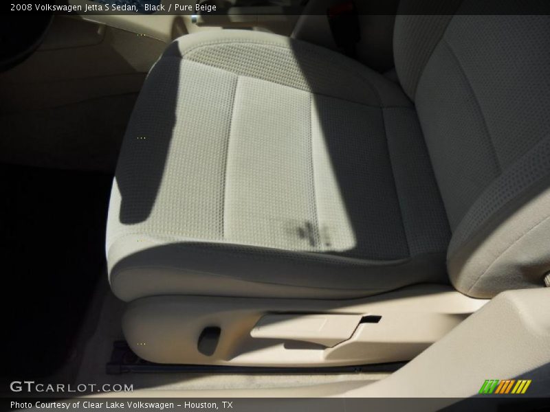 Black / Pure Beige 2008 Volkswagen Jetta S Sedan