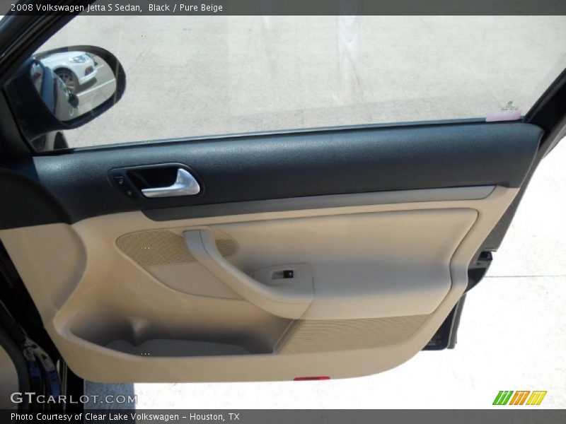Black / Pure Beige 2008 Volkswagen Jetta S Sedan