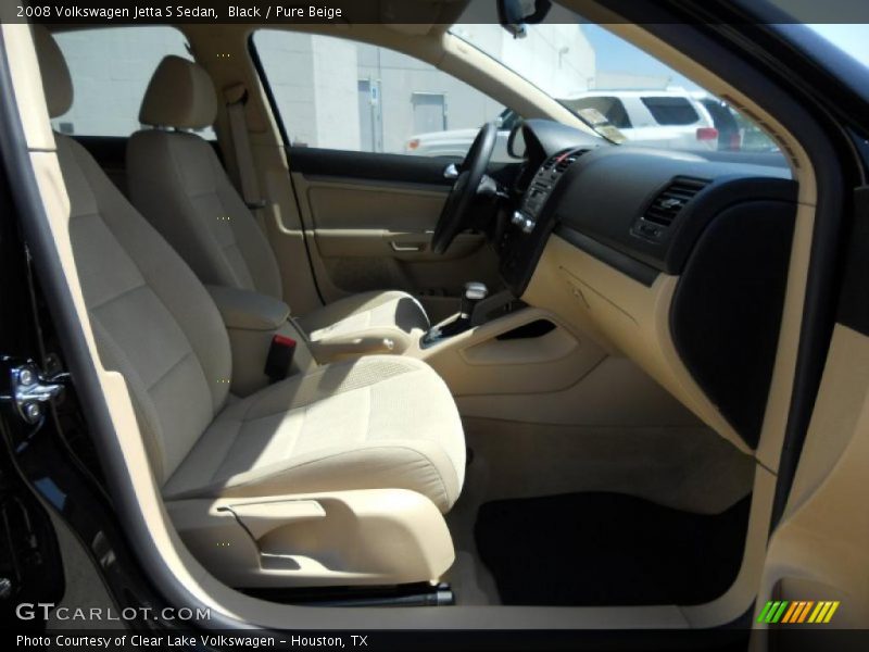 Black / Pure Beige 2008 Volkswagen Jetta S Sedan