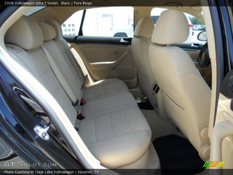 Black / Pure Beige 2008 Volkswagen Jetta S Sedan