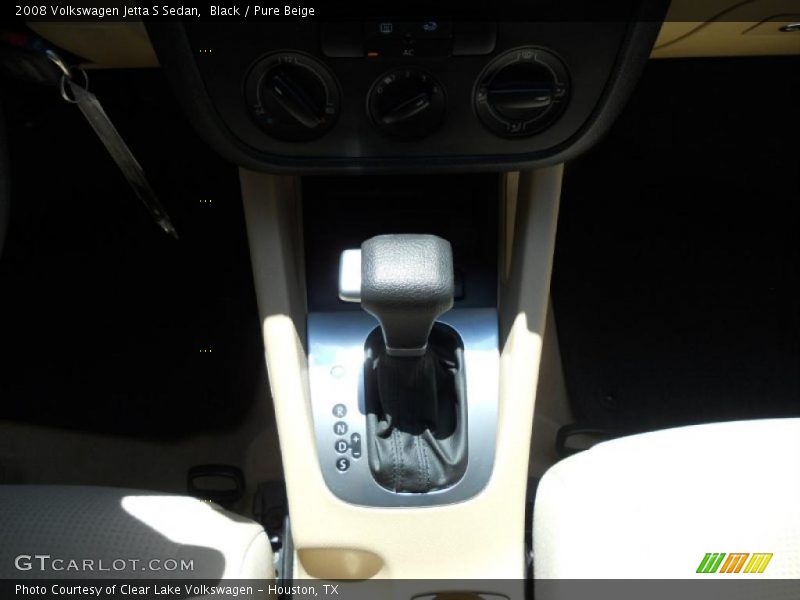 Black / Pure Beige 2008 Volkswagen Jetta S Sedan