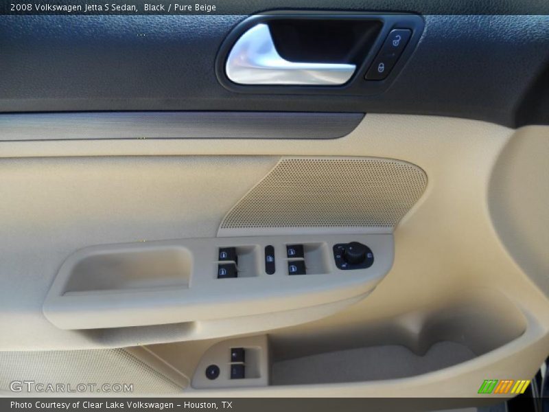 Black / Pure Beige 2008 Volkswagen Jetta S Sedan