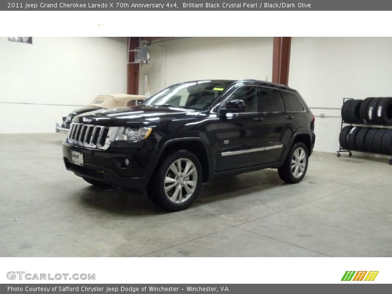 Brilliant Black Crystal Pearl / Black/Dark Olive 2011 Jeep Grand Cherokee Laredo X 70th Anniversary 4x4