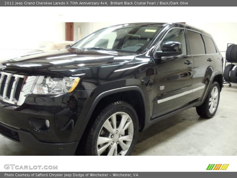 Brilliant Black Crystal Pearl / Black/Dark Olive 2011 Jeep Grand Cherokee Laredo X 70th Anniversary 4x4