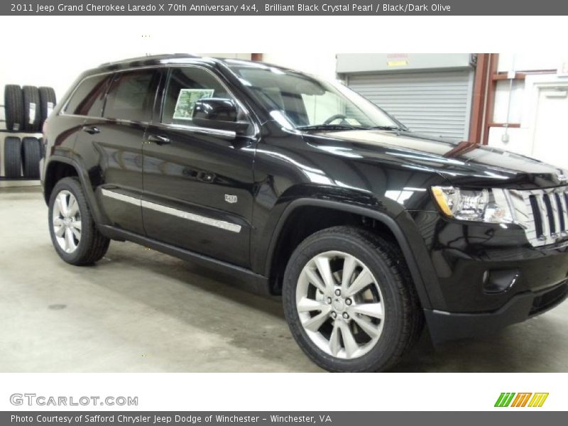Brilliant Black Crystal Pearl / Black/Dark Olive 2011 Jeep Grand Cherokee Laredo X 70th Anniversary 4x4