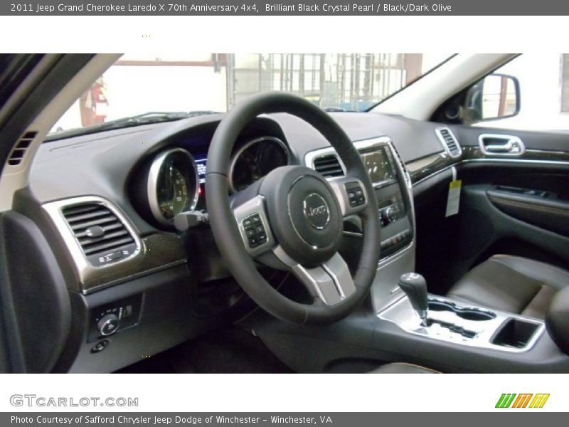 Brilliant Black Crystal Pearl / Black/Dark Olive 2011 Jeep Grand Cherokee Laredo X 70th Anniversary 4x4