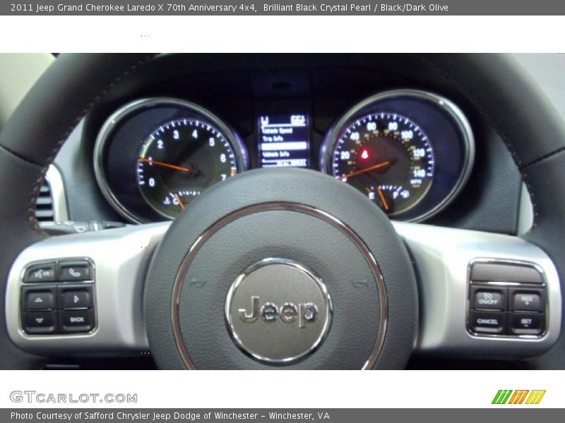 Brilliant Black Crystal Pearl / Black/Dark Olive 2011 Jeep Grand Cherokee Laredo X 70th Anniversary 4x4