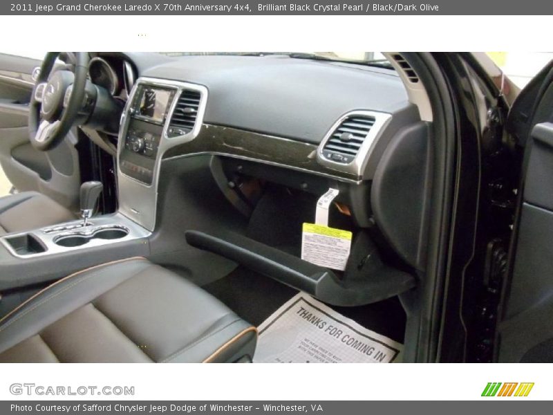 Brilliant Black Crystal Pearl / Black/Dark Olive 2011 Jeep Grand Cherokee Laredo X 70th Anniversary 4x4