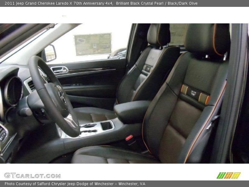Brilliant Black Crystal Pearl / Black/Dark Olive 2011 Jeep Grand Cherokee Laredo X 70th Anniversary 4x4