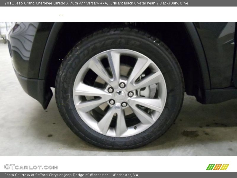 Brilliant Black Crystal Pearl / Black/Dark Olive 2011 Jeep Grand Cherokee Laredo X 70th Anniversary 4x4