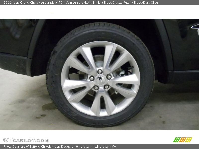 Brilliant Black Crystal Pearl / Black/Dark Olive 2011 Jeep Grand Cherokee Laredo X 70th Anniversary 4x4
