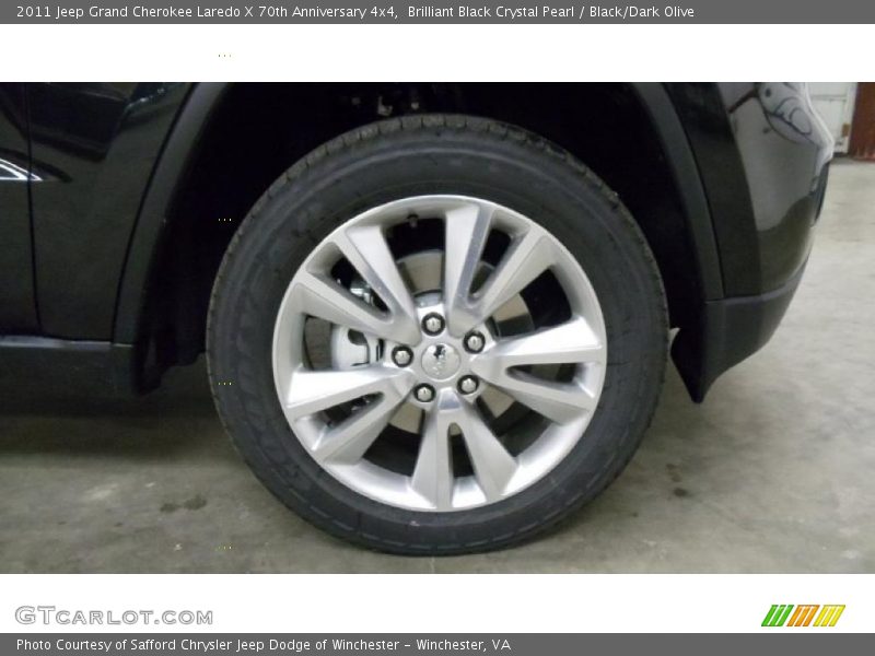 Brilliant Black Crystal Pearl / Black/Dark Olive 2011 Jeep Grand Cherokee Laredo X 70th Anniversary 4x4
