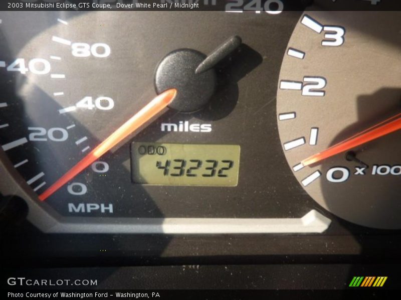 Dover White Pearl / Midnight 2003 Mitsubishi Eclipse GTS Coupe