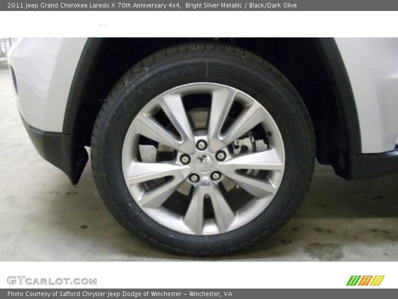 Bright Silver Metallic / Black/Dark Olive 2011 Jeep Grand Cherokee Laredo X 70th Anniversary 4x4