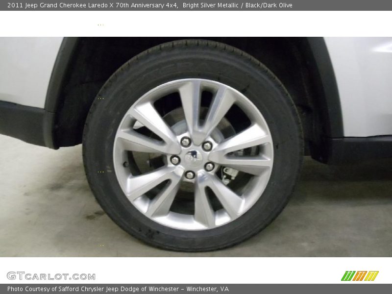 Bright Silver Metallic / Black/Dark Olive 2011 Jeep Grand Cherokee Laredo X 70th Anniversary 4x4