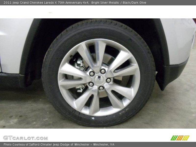 Bright Silver Metallic / Black/Dark Olive 2011 Jeep Grand Cherokee Laredo X 70th Anniversary 4x4