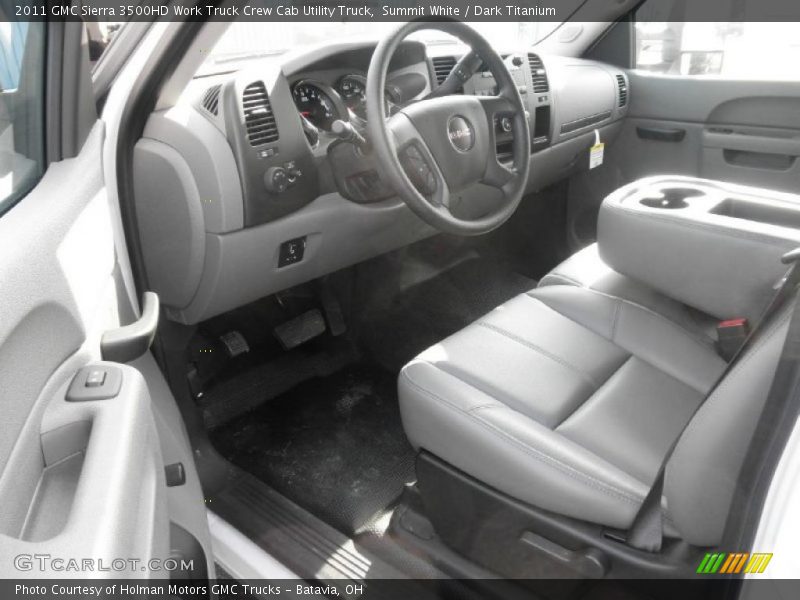 Summit White / Dark Titanium 2011 GMC Sierra 3500HD Work Truck Crew Cab Utility Truck