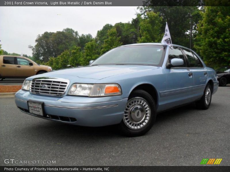 Light Blue Metallic / Dark Denim Blue 2001 Ford Crown Victoria