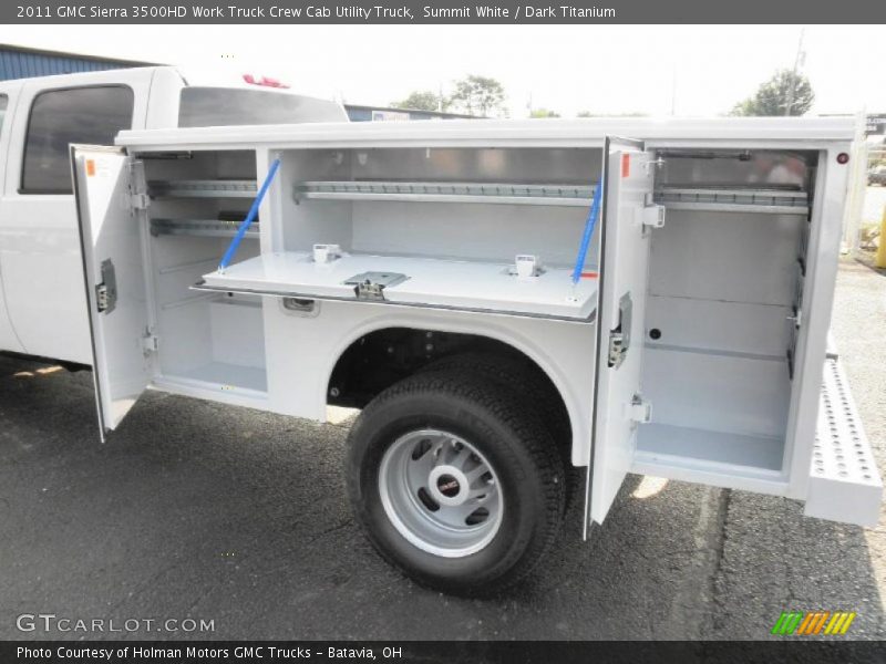  2011 Sierra 3500HD Work Truck Crew Cab Utility Truck Summit White