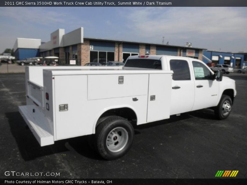 Summit White / Dark Titanium 2011 GMC Sierra 3500HD Work Truck Crew Cab Utility Truck