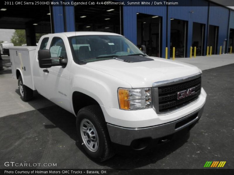 Summit White / Dark Titanium 2011 GMC Sierra 2500HD Work Truck Extended Cab 4x4 Commercial