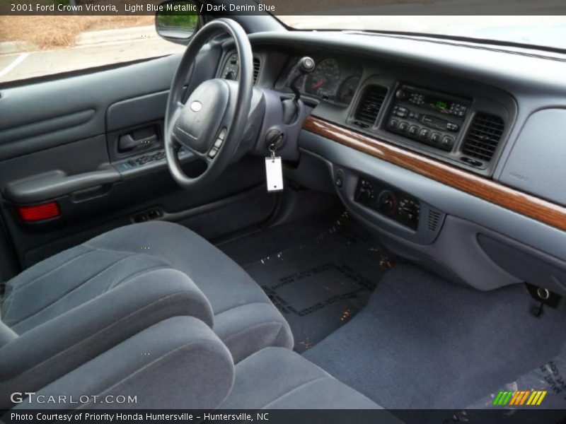 Light Blue Metallic / Dark Denim Blue 2001 Ford Crown Victoria