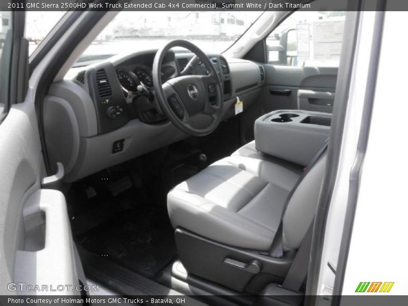  2011 Sierra 2500HD Work Truck Extended Cab 4x4 Commercial Dark Titanium Interior