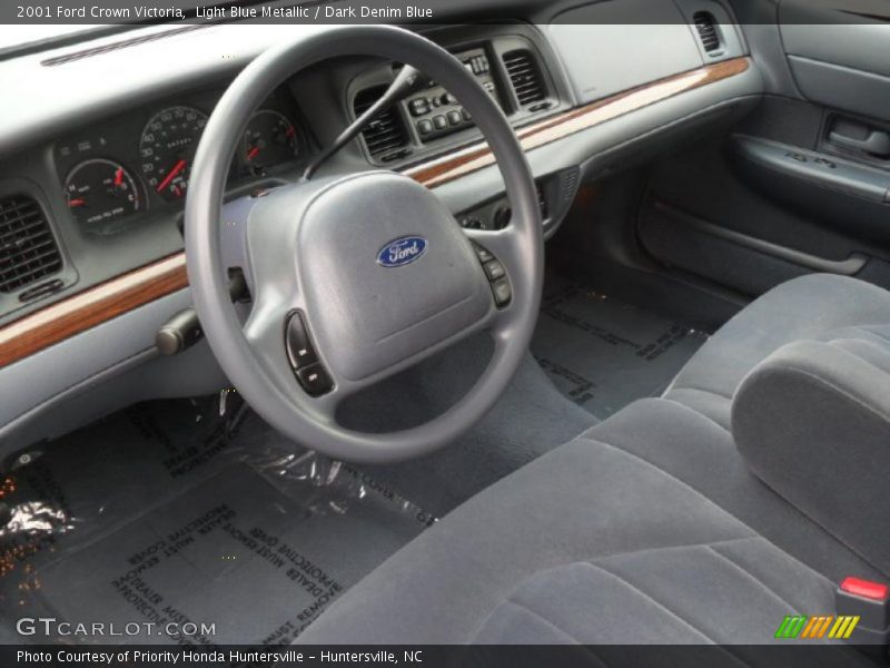 Light Blue Metallic / Dark Denim Blue 2001 Ford Crown Victoria