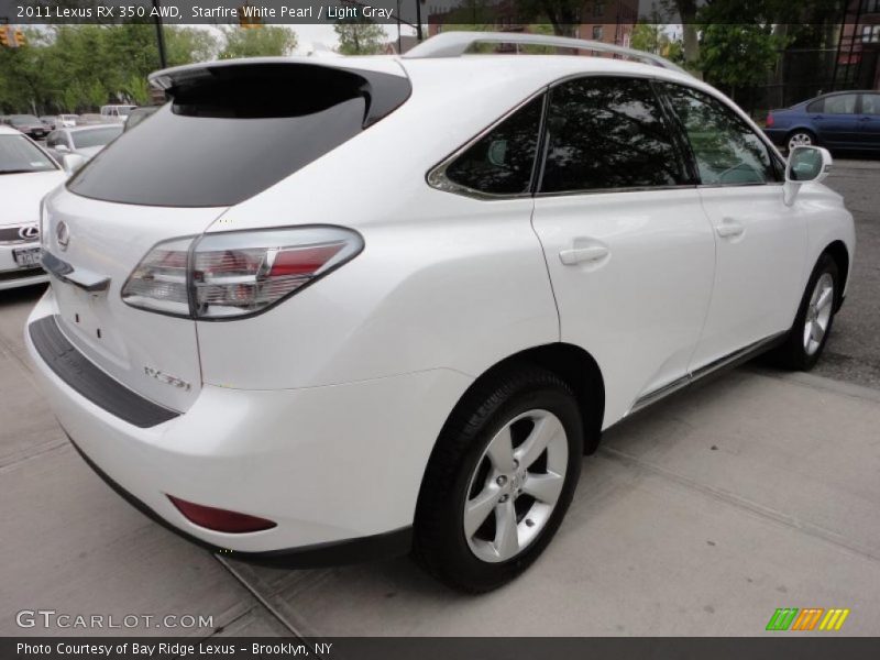 Starfire White Pearl / Light Gray 2011 Lexus RX 350 AWD
