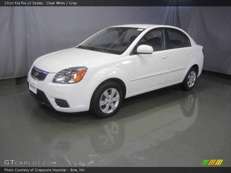 Clear White / Gray 2010 Kia Rio LX Sedan