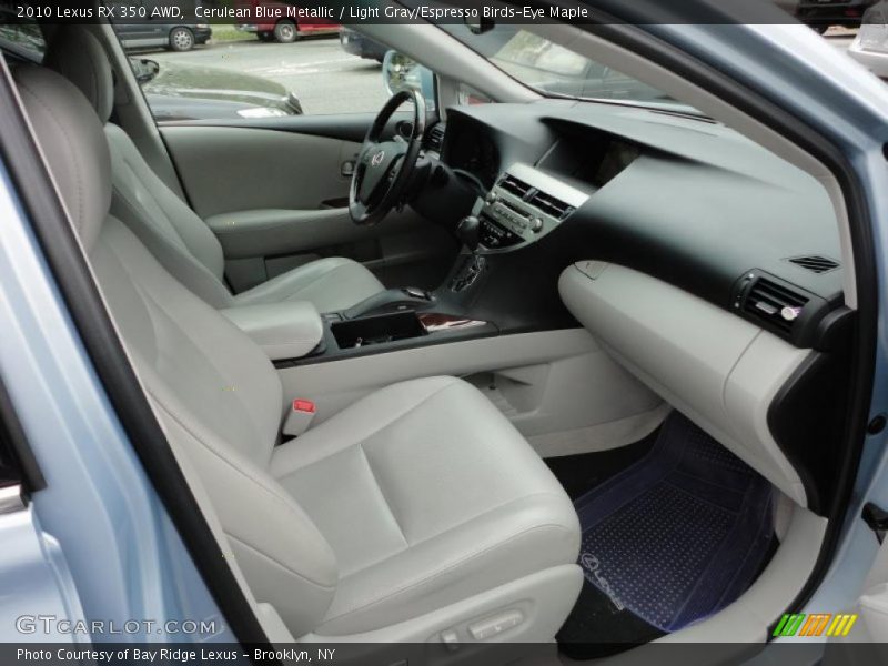 Cerulean Blue Metallic / Light Gray/Espresso Birds-Eye Maple 2010 Lexus RX 350 AWD