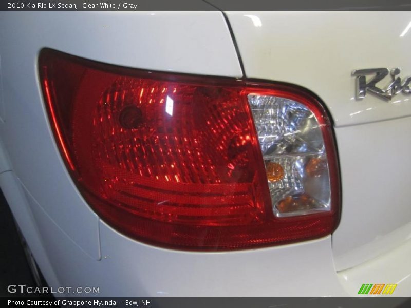 Clear White / Gray 2010 Kia Rio LX Sedan