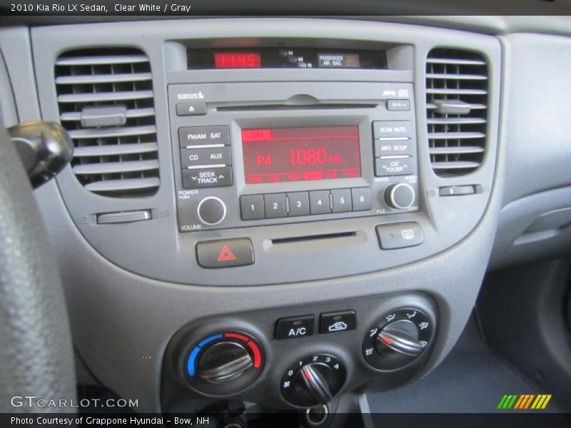 Clear White / Gray 2010 Kia Rio LX Sedan