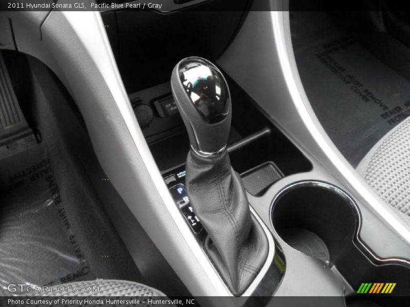 Pacific Blue Pearl / Gray 2011 Hyundai Sonata GLS