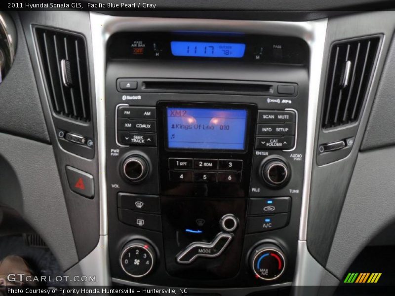 Pacific Blue Pearl / Gray 2011 Hyundai Sonata GLS