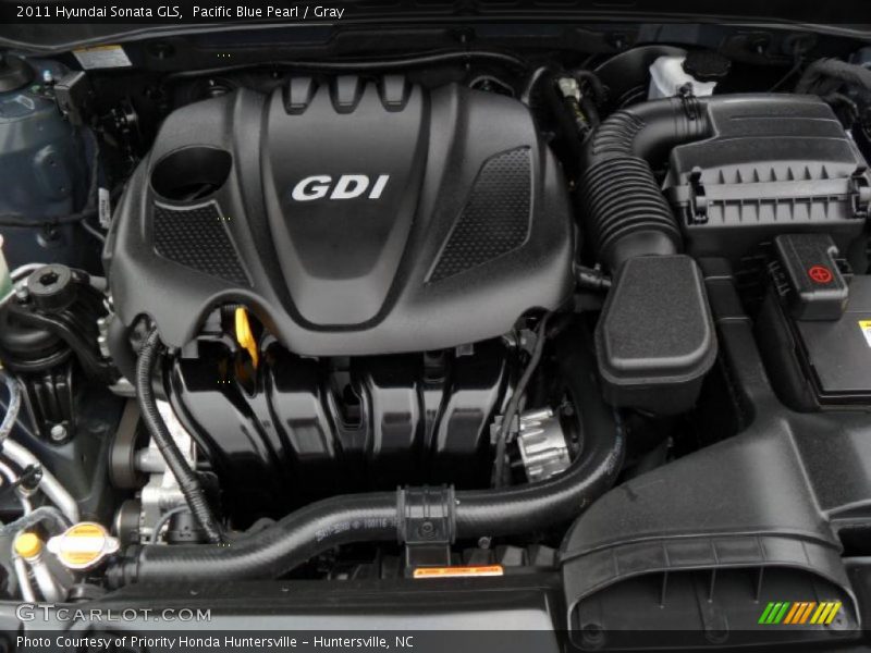 Pacific Blue Pearl / Gray 2011 Hyundai Sonata GLS