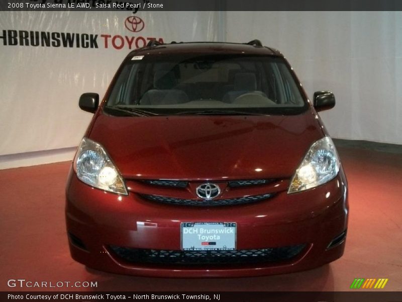 Salsa Red Pearl / Stone 2008 Toyota Sienna LE AWD