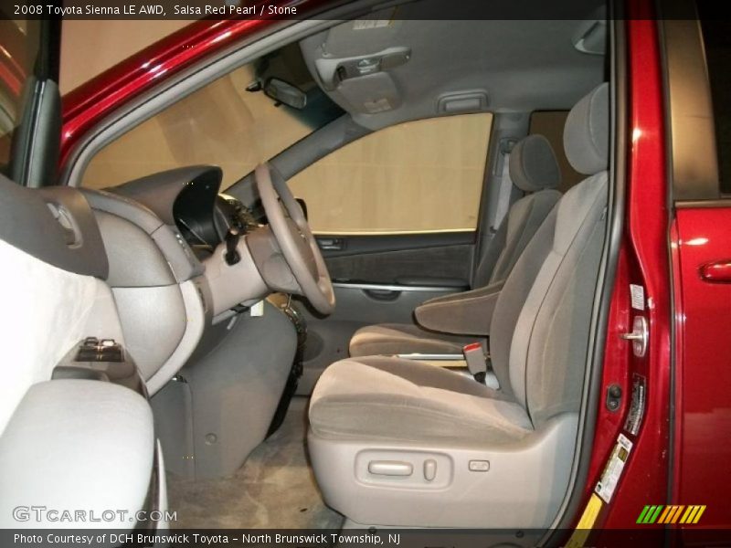 Salsa Red Pearl / Stone 2008 Toyota Sienna LE AWD