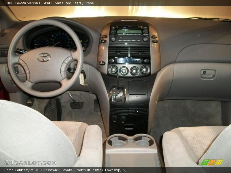 Salsa Red Pearl / Stone 2008 Toyota Sienna LE AWD