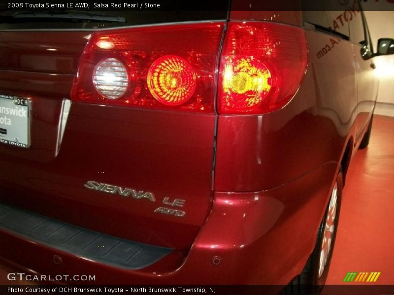 Salsa Red Pearl / Stone 2008 Toyota Sienna LE AWD