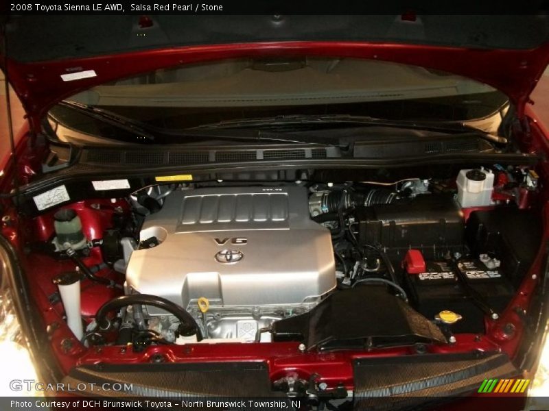 Salsa Red Pearl / Stone 2008 Toyota Sienna LE AWD