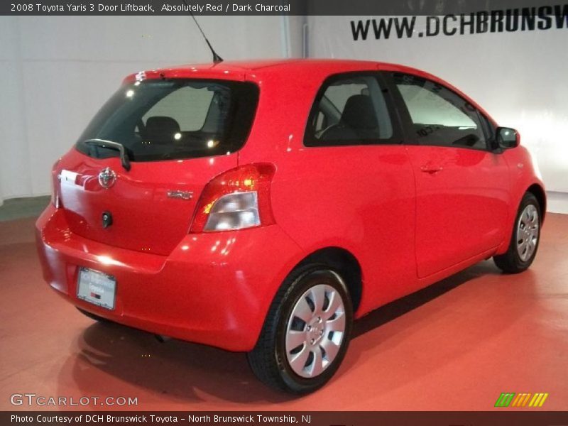 Absolutely Red / Dark Charcoal 2008 Toyota Yaris 3 Door Liftback