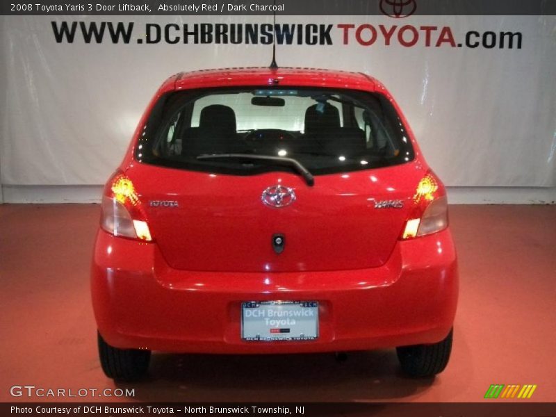 Absolutely Red / Dark Charcoal 2008 Toyota Yaris 3 Door Liftback