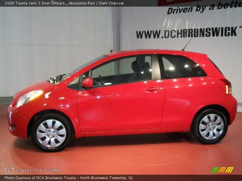 Absolutely Red / Dark Charcoal 2008 Toyota Yaris 3 Door Liftback