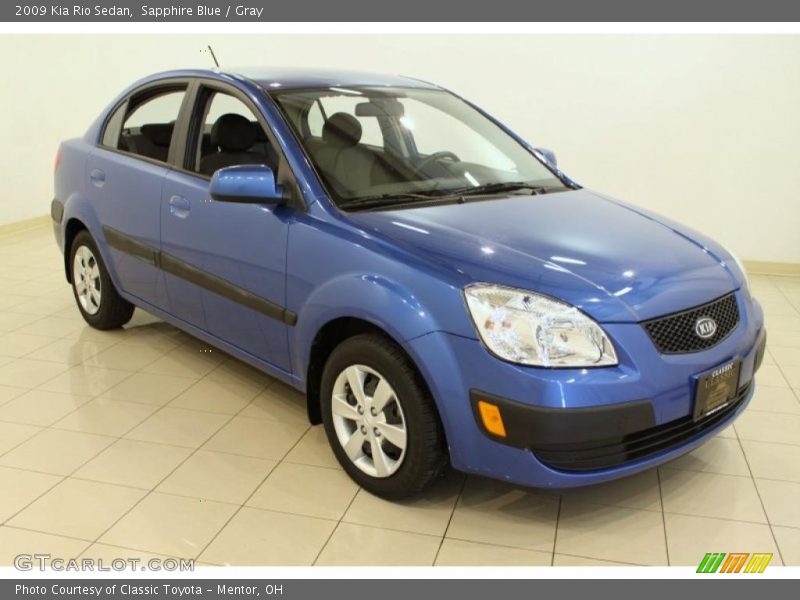 Sapphire Blue / Gray 2009 Kia Rio Sedan