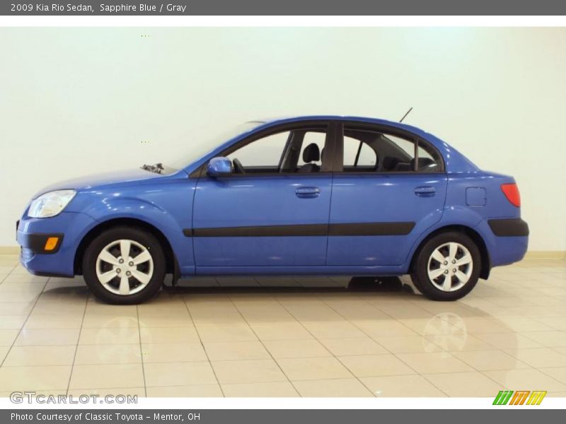 Sapphire Blue / Gray 2009 Kia Rio Sedan