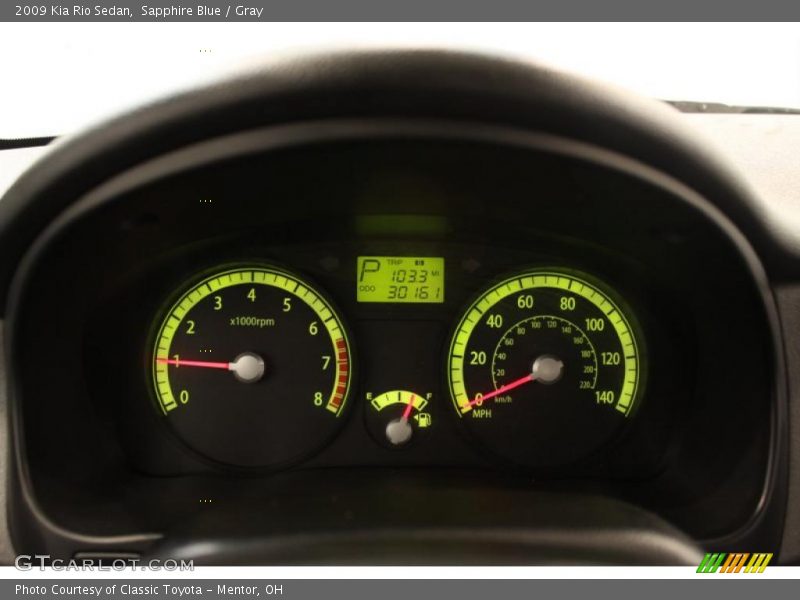 Sapphire Blue / Gray 2009 Kia Rio Sedan